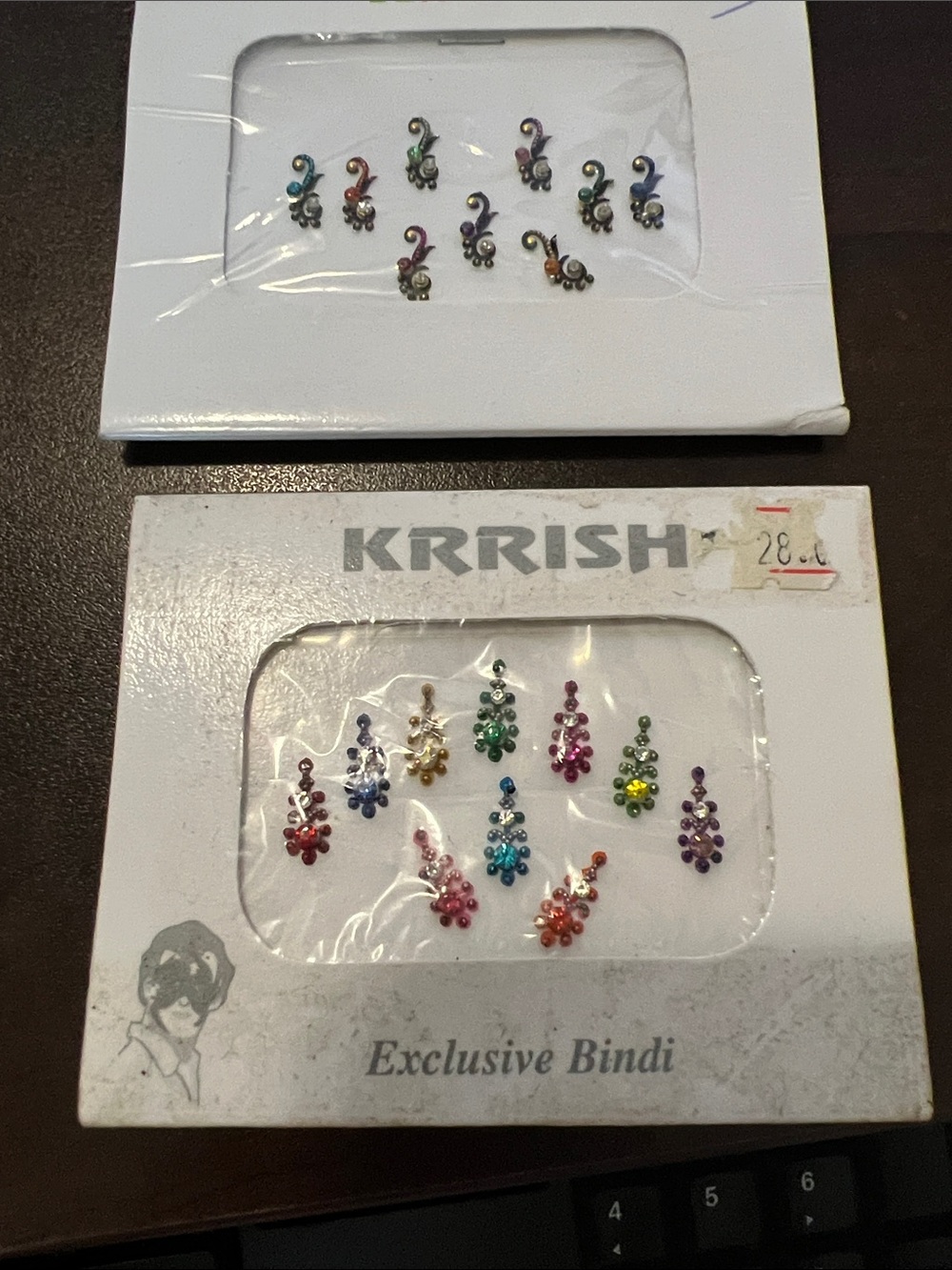 Multicolor Crystal Stick-On Bindi Set
